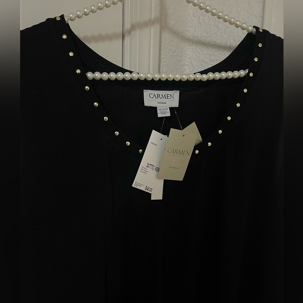 Black Studded Tank Top - Picture 2 of 2